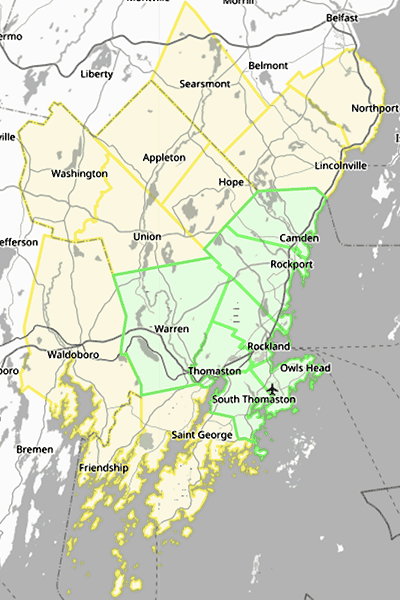 Core and extended ervice areas